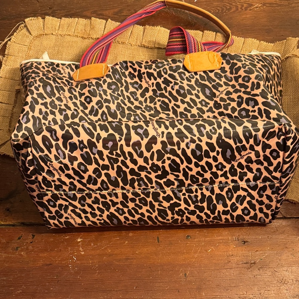 Consuela Zipper Tote Bag with Multicolor Straps - Picture 4 of 4